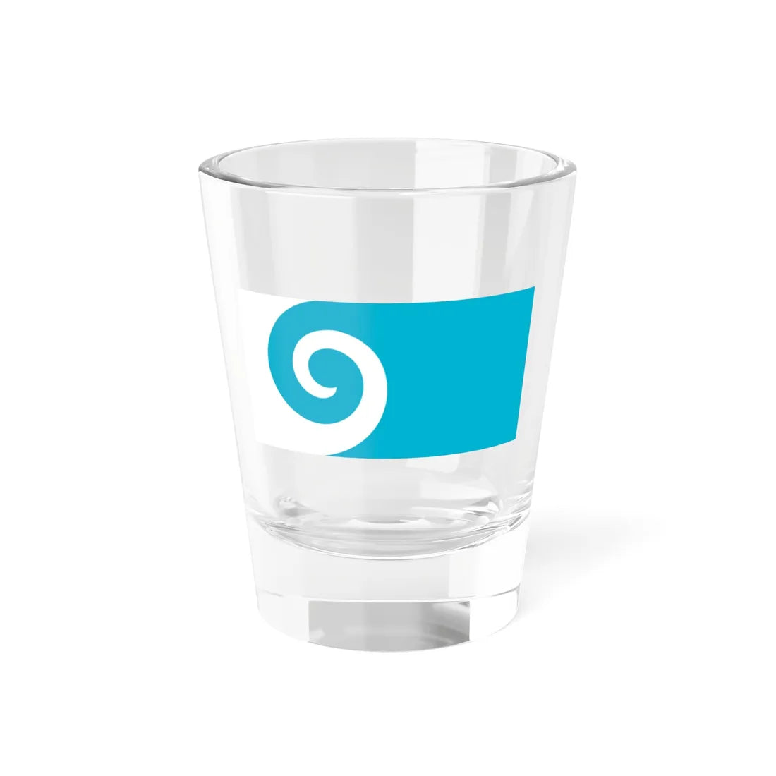 NZ flag design Koru Blue by Andrew Fyfe (New Zealand) Shot Glass 1.5oz 1.5oz - Go Mug Yourself