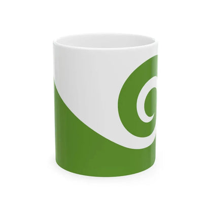 NZ flag design Modern Hundertwasser by Tomas Cottle (New Zealand) White Coffee Mug 11oz - Go Mug Yourself