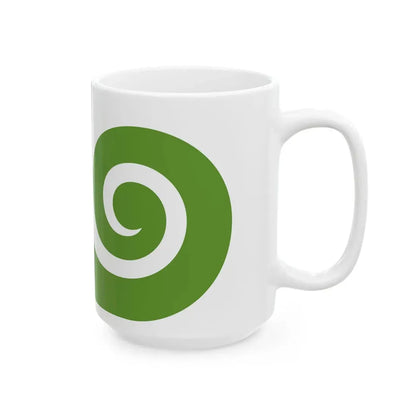 NZ flag design Modern Hundertwasser by Tomas Cottle (New Zealand) White Coffee Mug - Go Mug Yourself