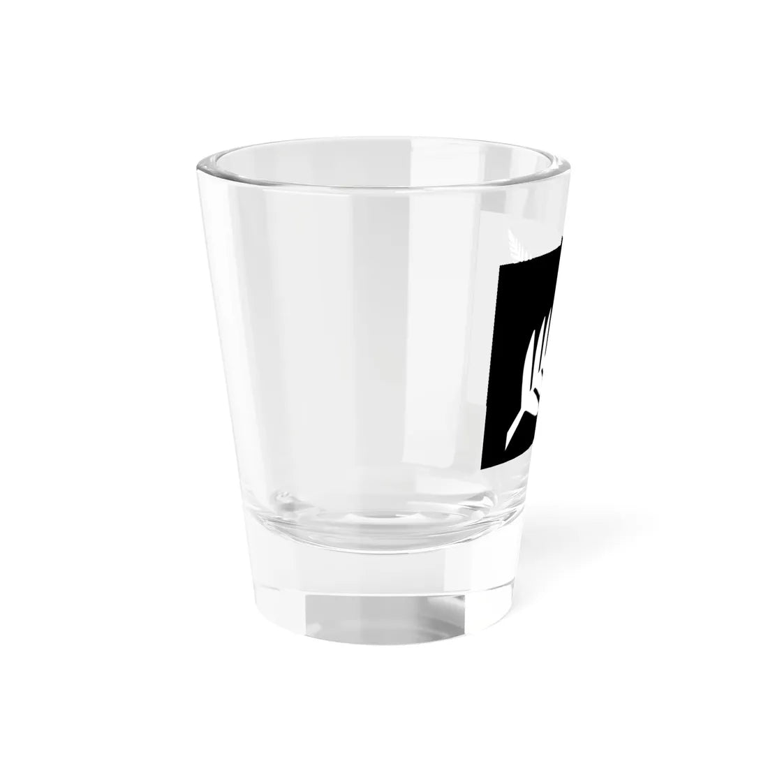 NZ flag design Silver Fern Black  White by Kyle Lockwood (New Zealand) Shot Glass 1.5oz - Go Mug Yourself