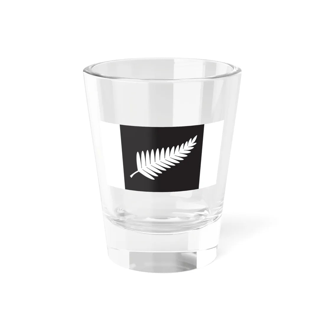 NZ flag design The Black  Silver by John Ansell (New Zealand) Shot Glass 1.5oz 1.5oz - Go Mug Yourself