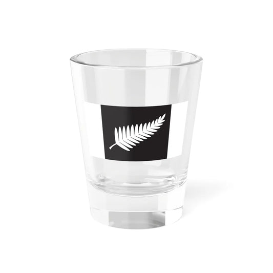 NZ flag design The Black  Silver by John Ansell (New Zealand) Shot Glass 1.5oz 1.5oz - Go Mug Yourself