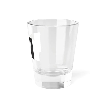 NZ flag design The Black  Silver by John Ansell (New Zealand) Shot Glass 1.5oz - Go Mug Yourself