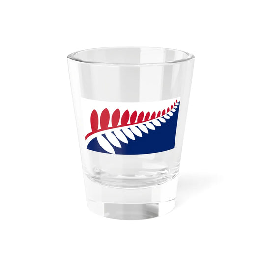 NZ flag design Unity Fern Red  Blue by Paul Jackways redesign (New Zealand) Shot Glass 1.5oz 1.5oz - Go Mug Yourself