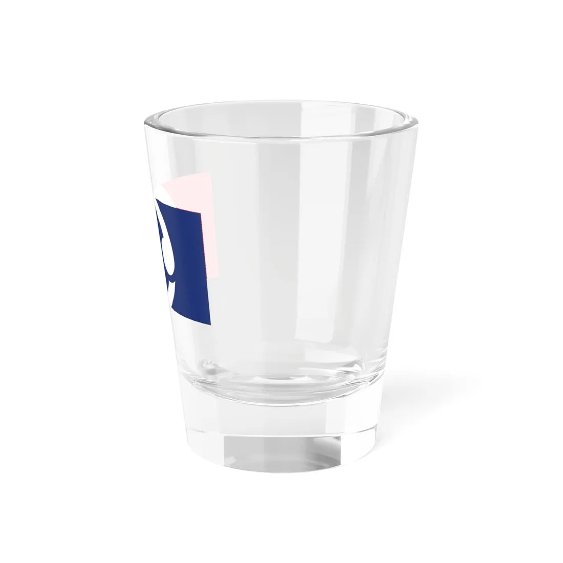 NZ flag design Unity Koru Red  Blue by Sven Baker (New Zealand) Shot Glass 1.5oz - Go Mug Yourself