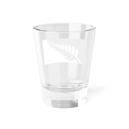 NZ flag design White  Black Fern by Alofi Kanter (New Zealand) Shot Glass 1.5oz - Go Mug Yourself