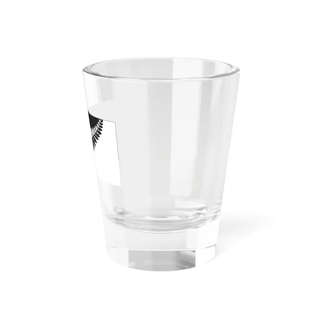 NZ flag design White  Black Fern by Alofi Kanter (New Zealand) Shot Glass 1.5oz - Go Mug Yourself