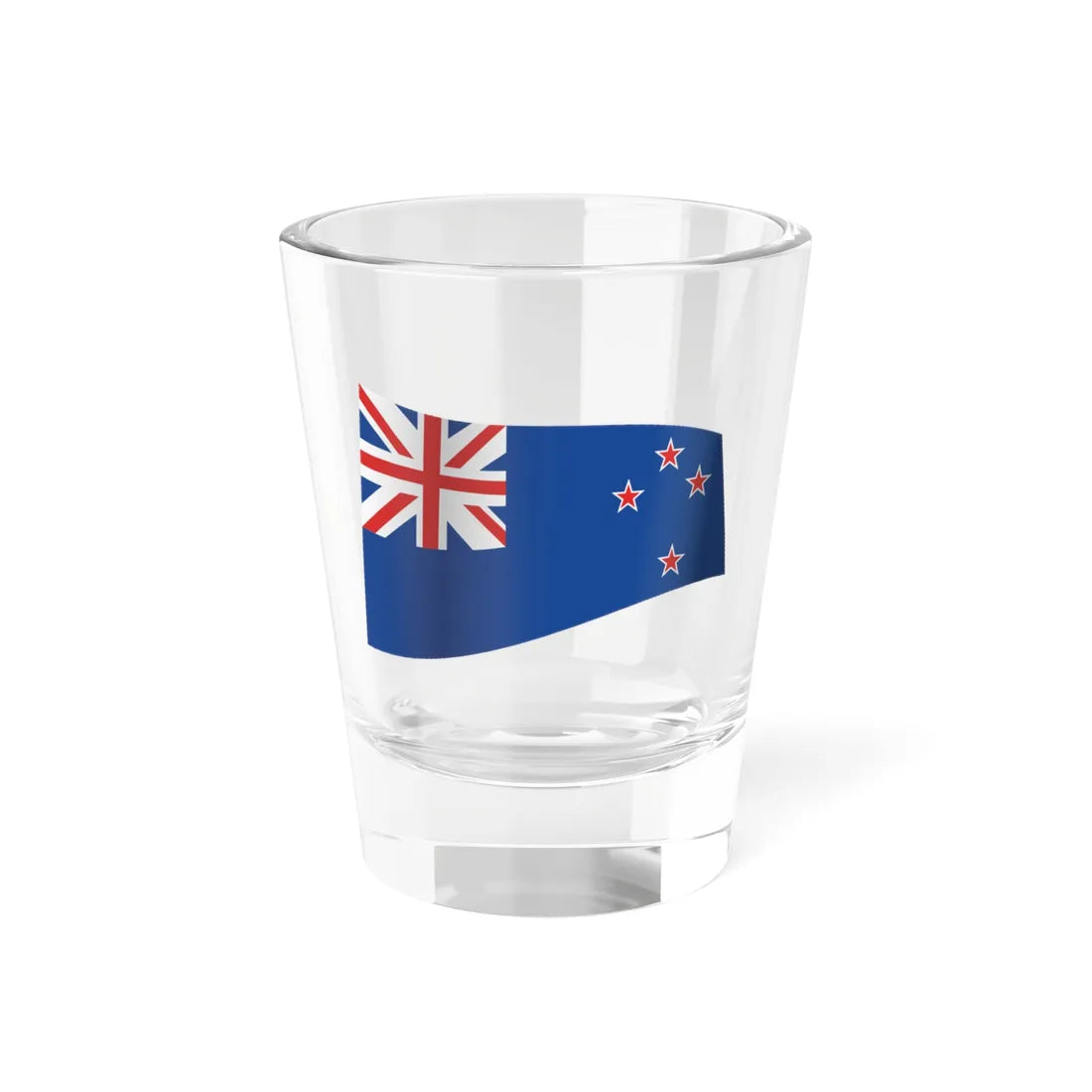 NZ Flag - iconic waving (New Zealand) Shot Glass 1.5oz 1.5oz - Go Mug Yourself