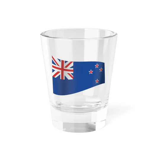 NZ Flag - iconic waving (New Zealand) Shot Glass 1.5oz 1.5oz - Go Mug Yourself