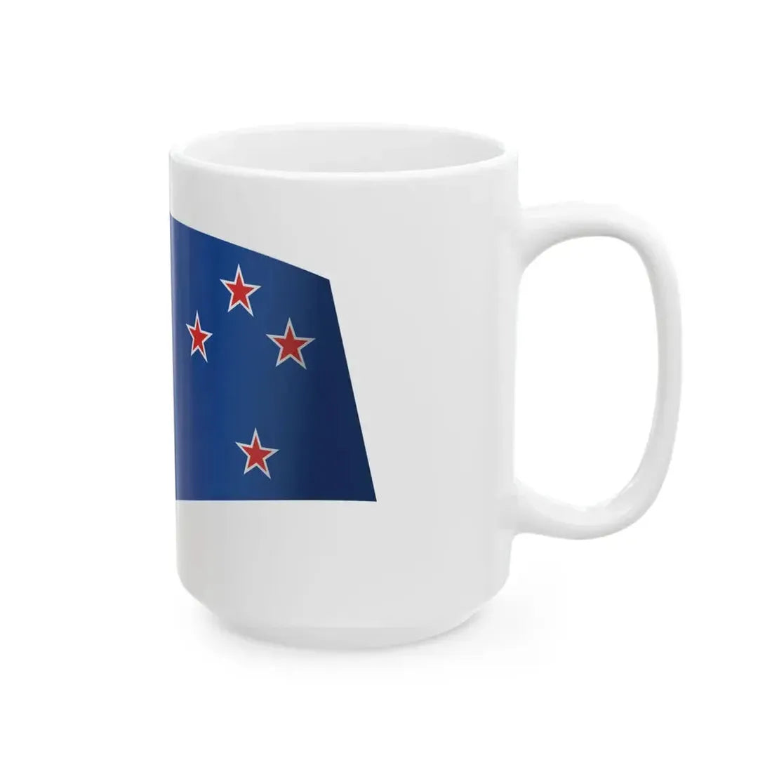 NZ Flag - iconic waving (New Zealand) White Coffee Mug - Go Mug Yourself