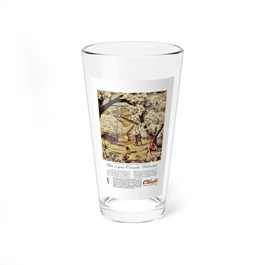 O'Keefe's ad, Walt Coburn's Western, June 1950 (Magazine Illustration) Pint Glass 16oz 16oz - Go Mug Yourself