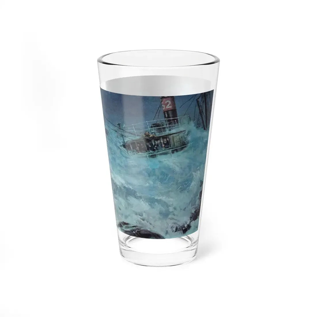 O'Reilly and the Flying Dutchman,True Magazine, January 1953 (Magazine Illustration) Pint Glass 16oz - Go Mug Yourself