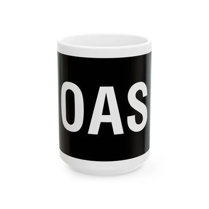 Oas logo public (Algeria) White Coffee Mug 15oz - Go Mug Yourself
