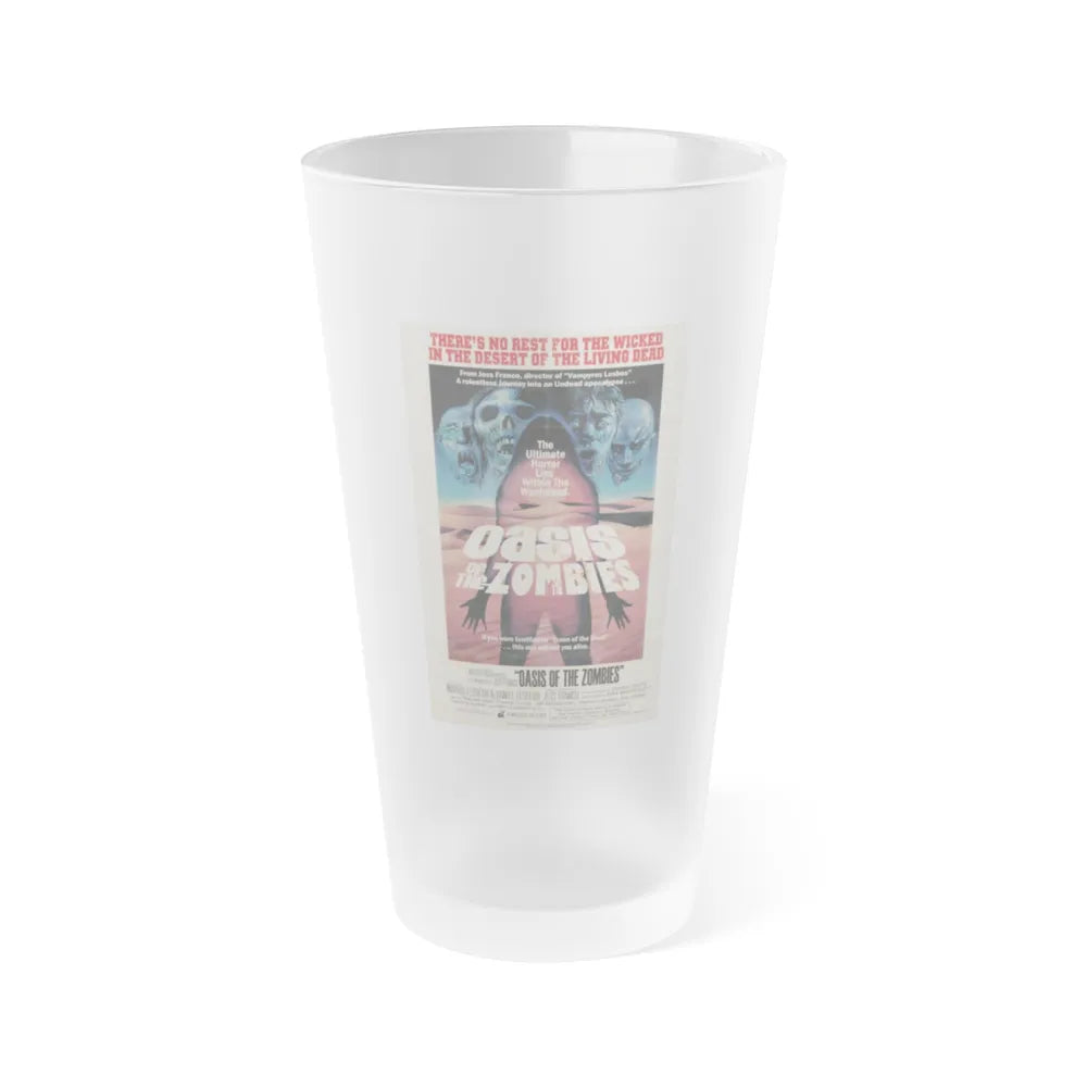 OASIS OF THE ZOMBIES 1982 Movie Poster - Frosted Pint Glass 16oz-16oz-Frosted-Go Mug Yourself