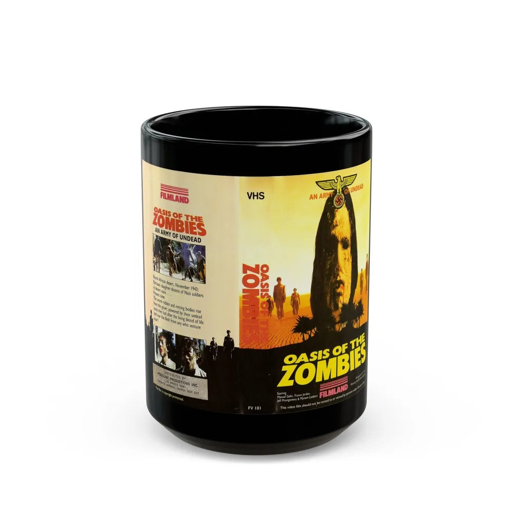 OASIS OF THE ZOMBIES FILMLAND (VHS COVER) - Black Coffee Mug-15oz-Go Mug Yourself