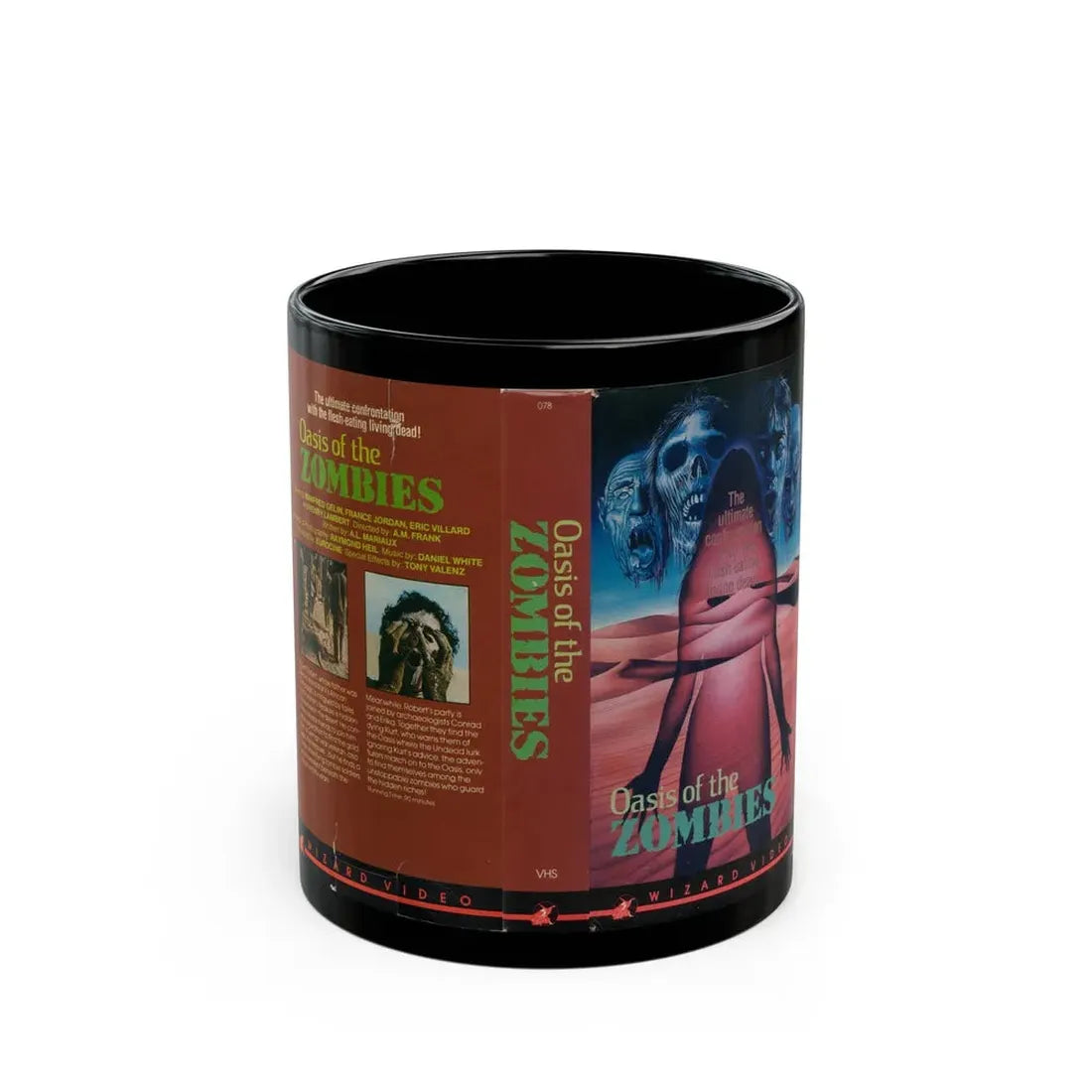 OASIS OF THE ZOMBIES (VHS COVER) - Black Coffee Mug 11oz - Go Mug Yourself
