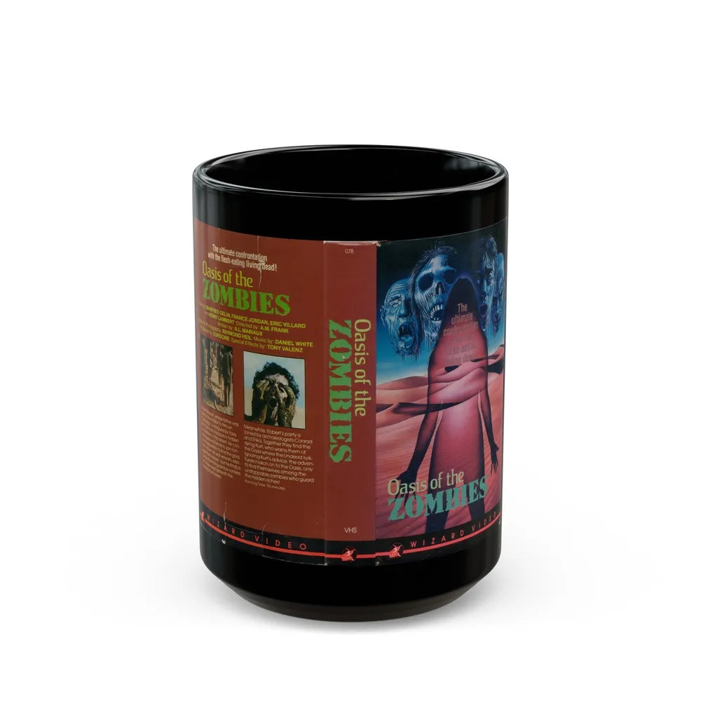 OASIS OF THE ZOMBIES (VHS COVER) - Black Coffee Mug-15oz-Go Mug Yourself