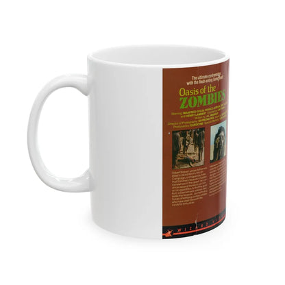 OASIS OF THE ZOMBIES (VHS COVER) - White Coffee Mug-Go Mug Yourself