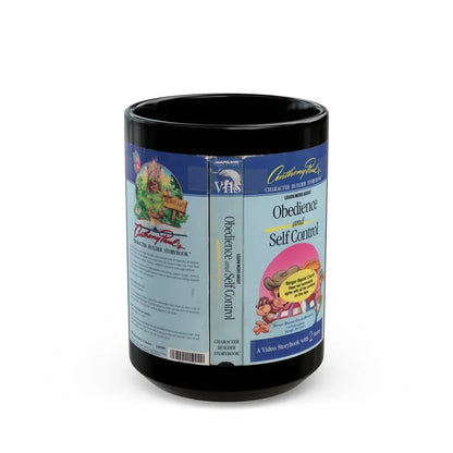 OBEDIENCE AND SELF CONTROL (VHS COVER) - Black Coffee Mug 15oz - Go Mug Yourself