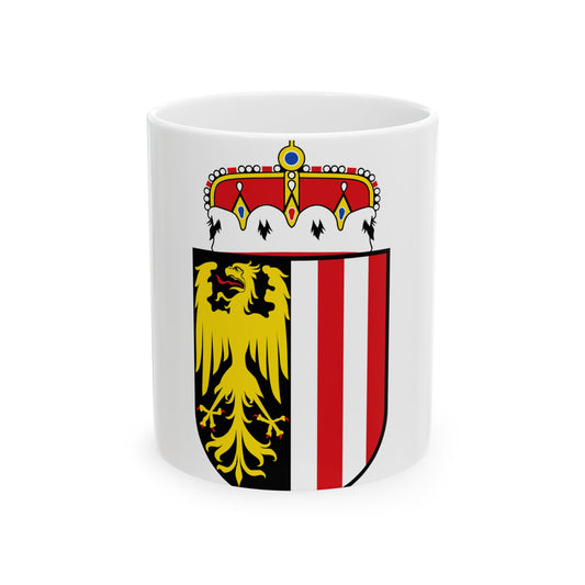 Oberoesterreich Wappen (Austria) White Coffee Mug-11oz-Go Mug Yourself