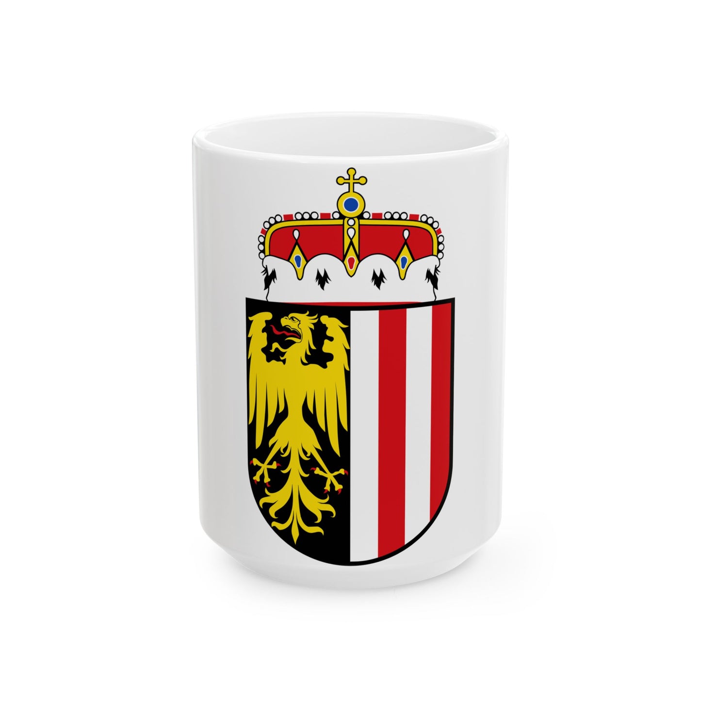 Oberoesterreich Wappen (Austria) White Coffee Mug-15oz-Go Mug Yourself