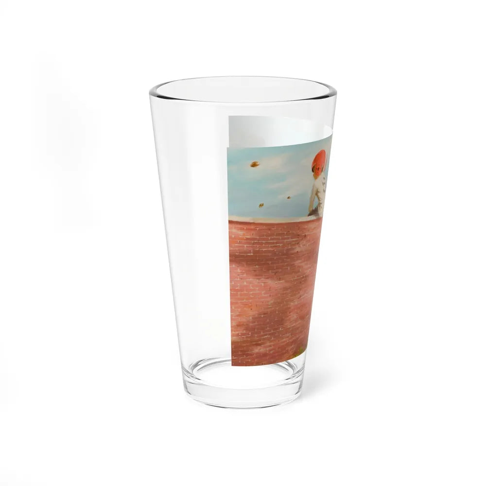 Observing the Game (Magazine Illustration) Pint Glass 16oz-Go Mug Yourself