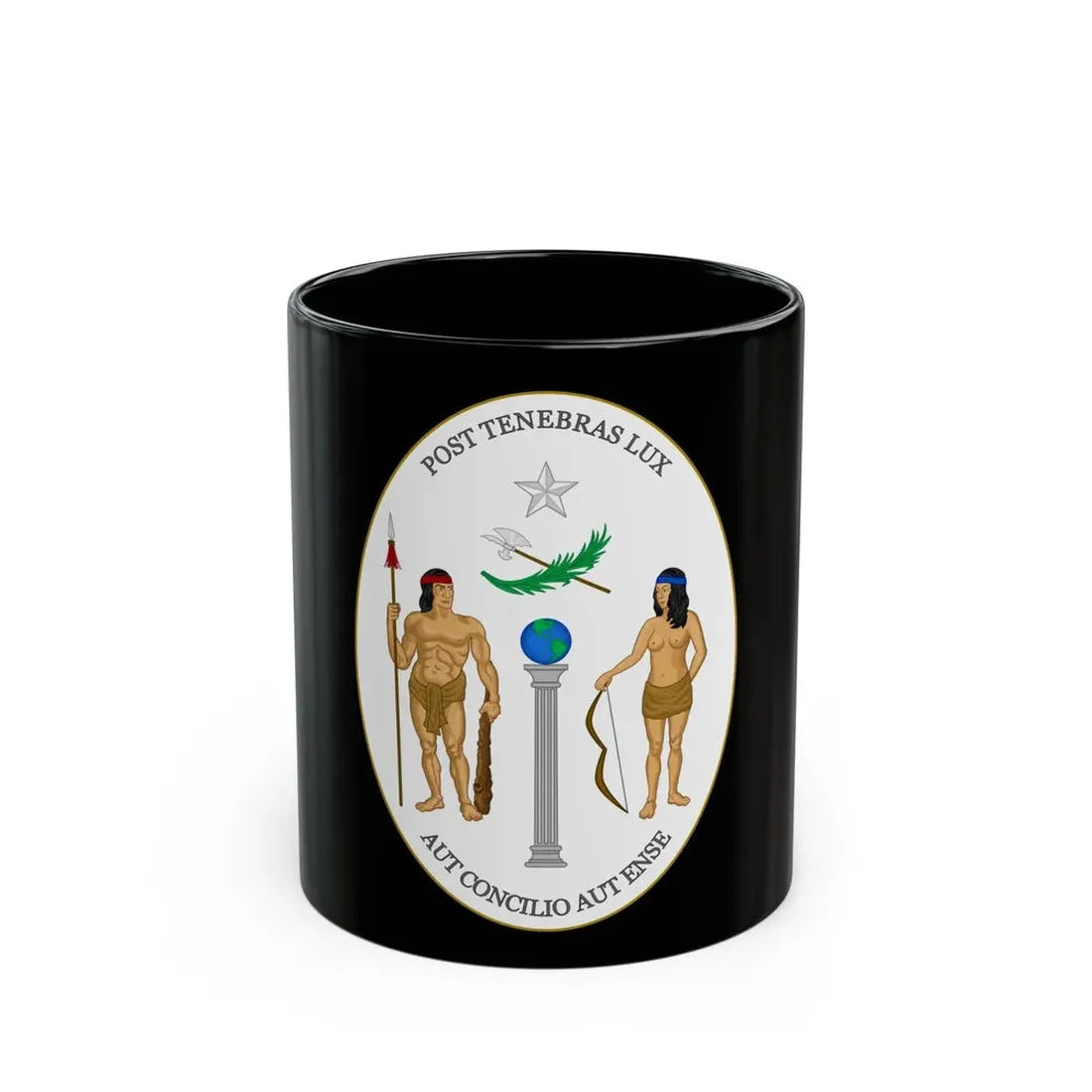 Obverse of the Coat of Arms of Chile (1812-1814) - Black Coffee Mug 11oz - Go Mug Yourself