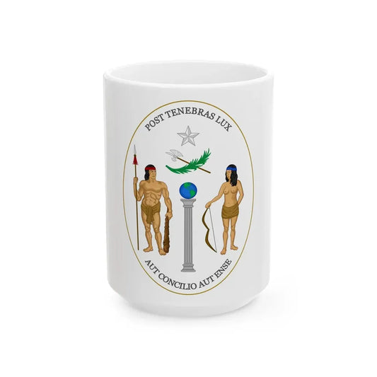 Obverse of the Coat of Arms of Chile (1812-1814) - White Coffee Mug 15oz - Go Mug Yourself