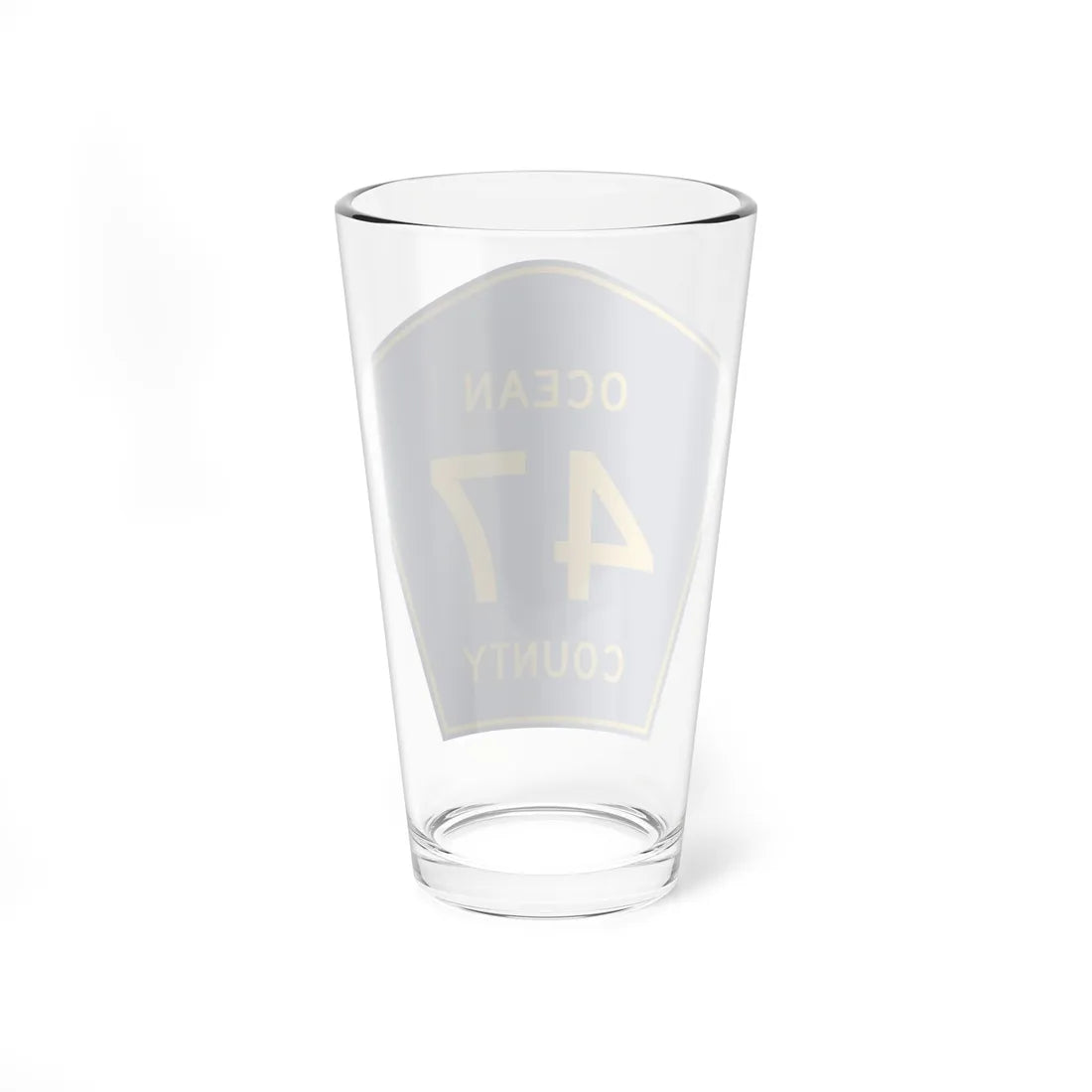 Ocean County Route 47 NJ (New Jersey) (Road Sign) Pint Glass 16oz - Go Mug Yourself