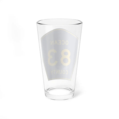 Ocean County Route 83 NJ (New Jersey) (Road Sign) Pint Glass 16oz - Go Mug Yourself