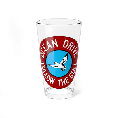 Ocean Drive NJ (New Jersey) (Road Sign) Pint Glass 16oz 16oz - Go Mug Yourself