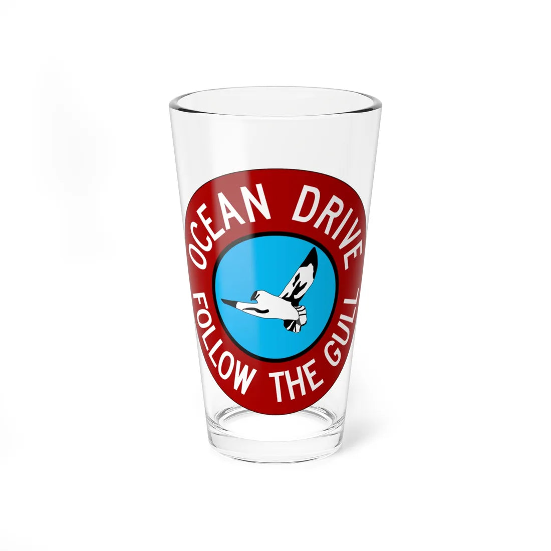 Ocean Drive NJ (New Jersey) (Road Sign) Pint Glass 16oz - Go Mug Yourself