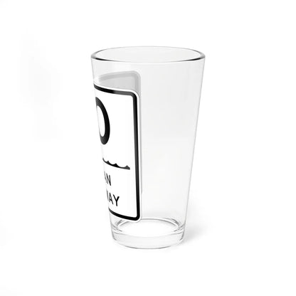 Ocean Pkwy Shield (New York) (Road Sign) Pint Glass 16oz - Go Mug Yourself