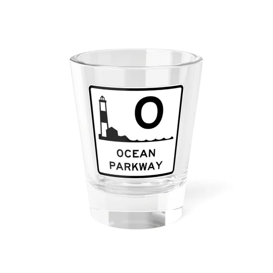 Ocean Pkwy Shield (New York) (Road Sign) Shot Glass 1.5oz 1.5oz - Go Mug Yourself