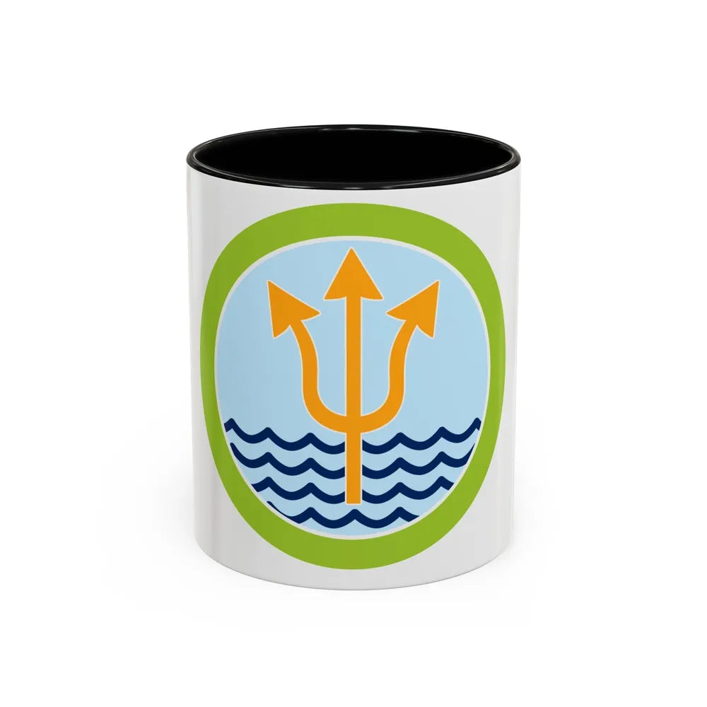 Oceanography (Boy Scout Merit Badge) Accent Coffee Mug-11oz-Black-Go Mug Yourself