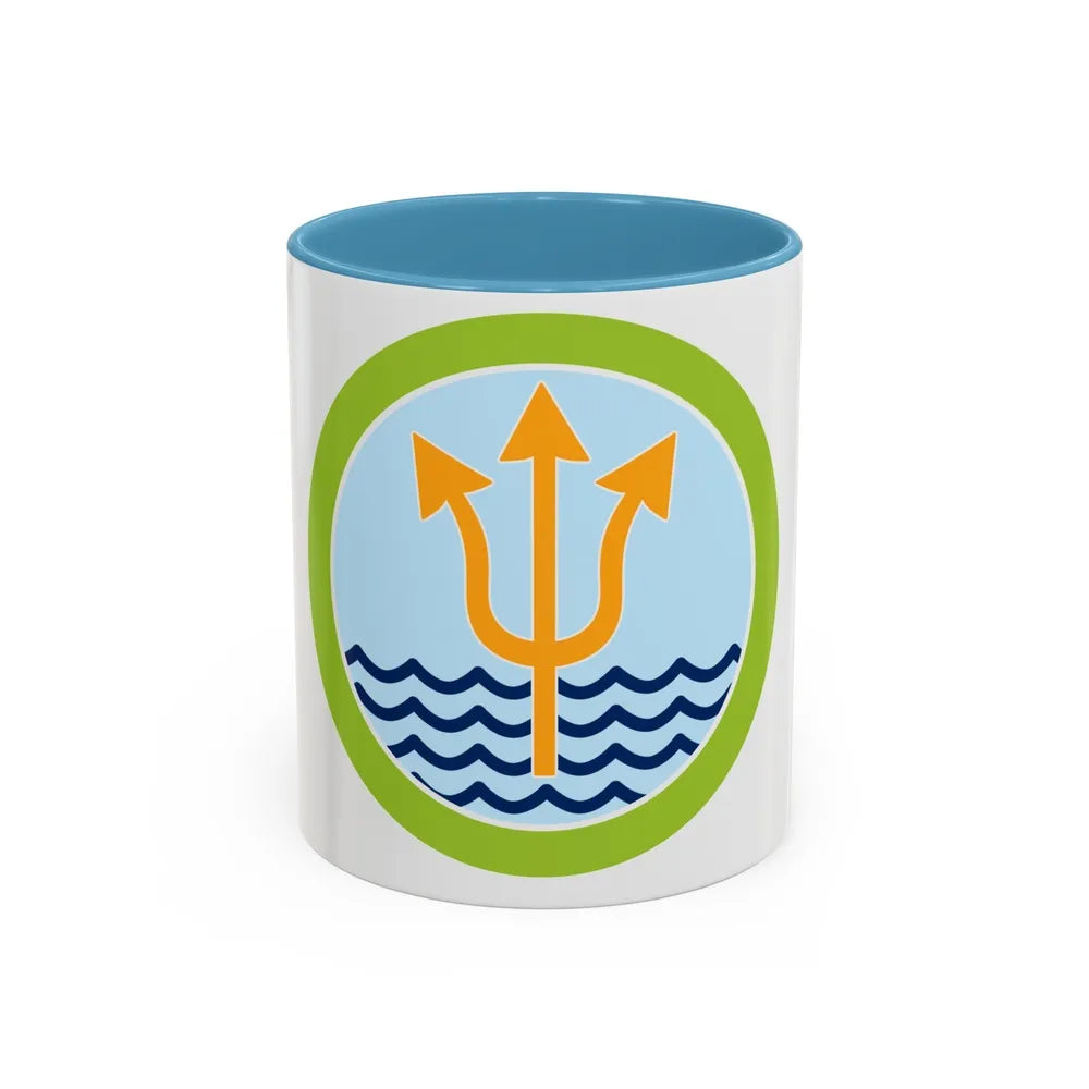 Oceanography (Boy Scout Merit Badge) Accent Coffee Mug-11oz-Light Blue-Go Mug Yourself