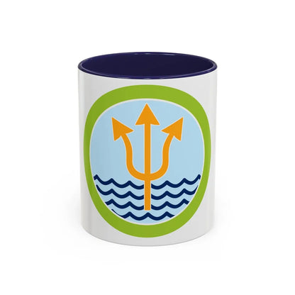 Oceanography (Boy Scout Merit Badge) Accent Coffee Mug-11oz-Navy-Go Mug Yourself