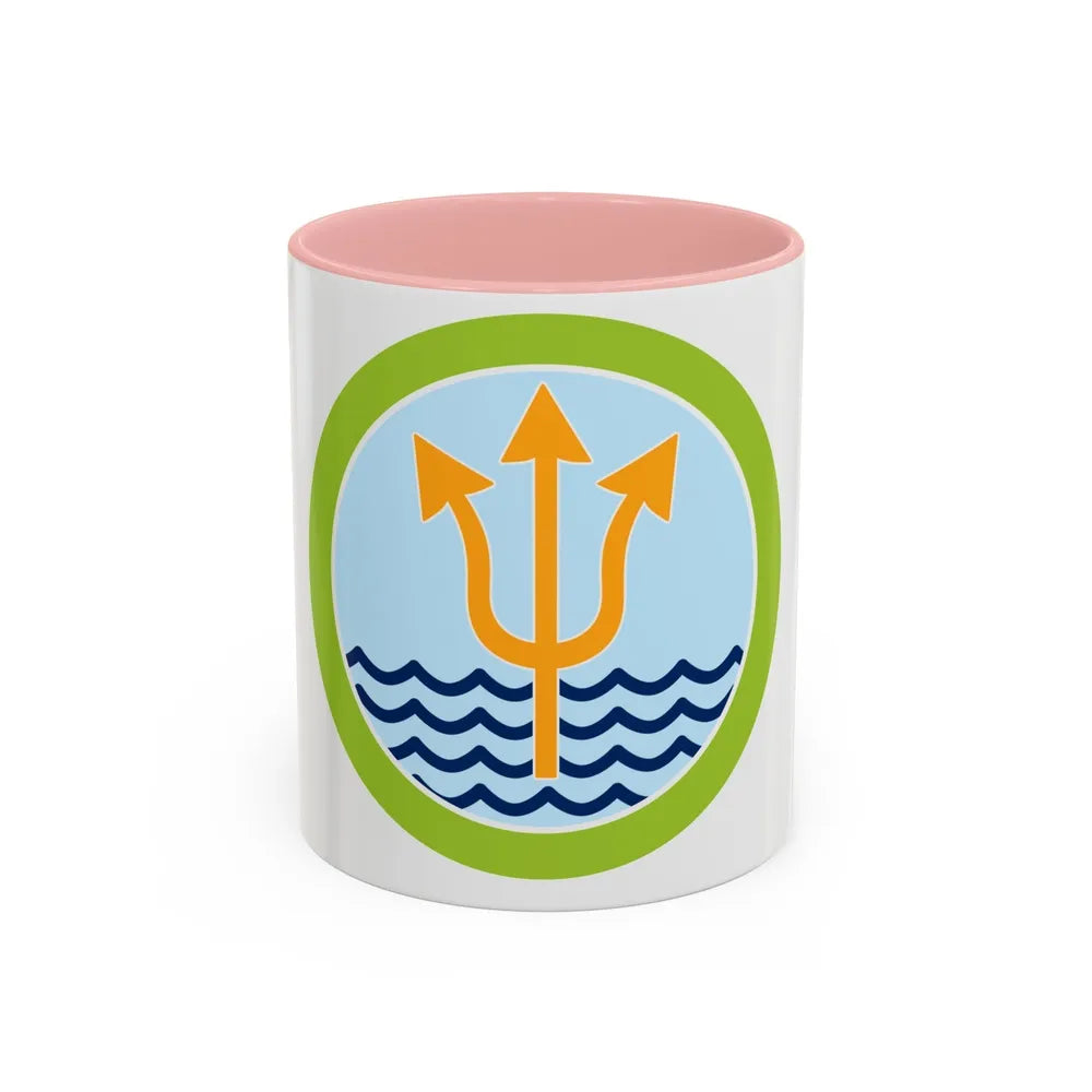 Oceanography (Boy Scout Merit Badge) Accent Coffee Mug-11oz-Pink-Go Mug Yourself