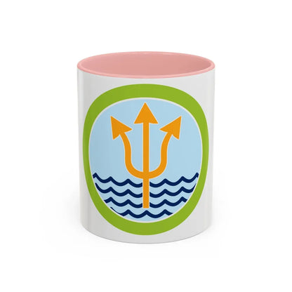 Oceanography (Boy Scout Merit Badge) Accent Coffee Mug-11oz-Pink-Go Mug Yourself