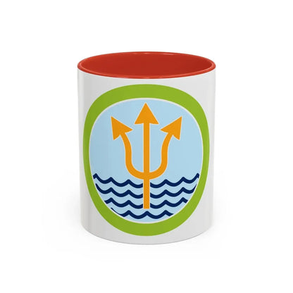 Oceanography (Boy Scout Merit Badge) Accent Coffee Mug 11oz Red - Go Mug Yourself