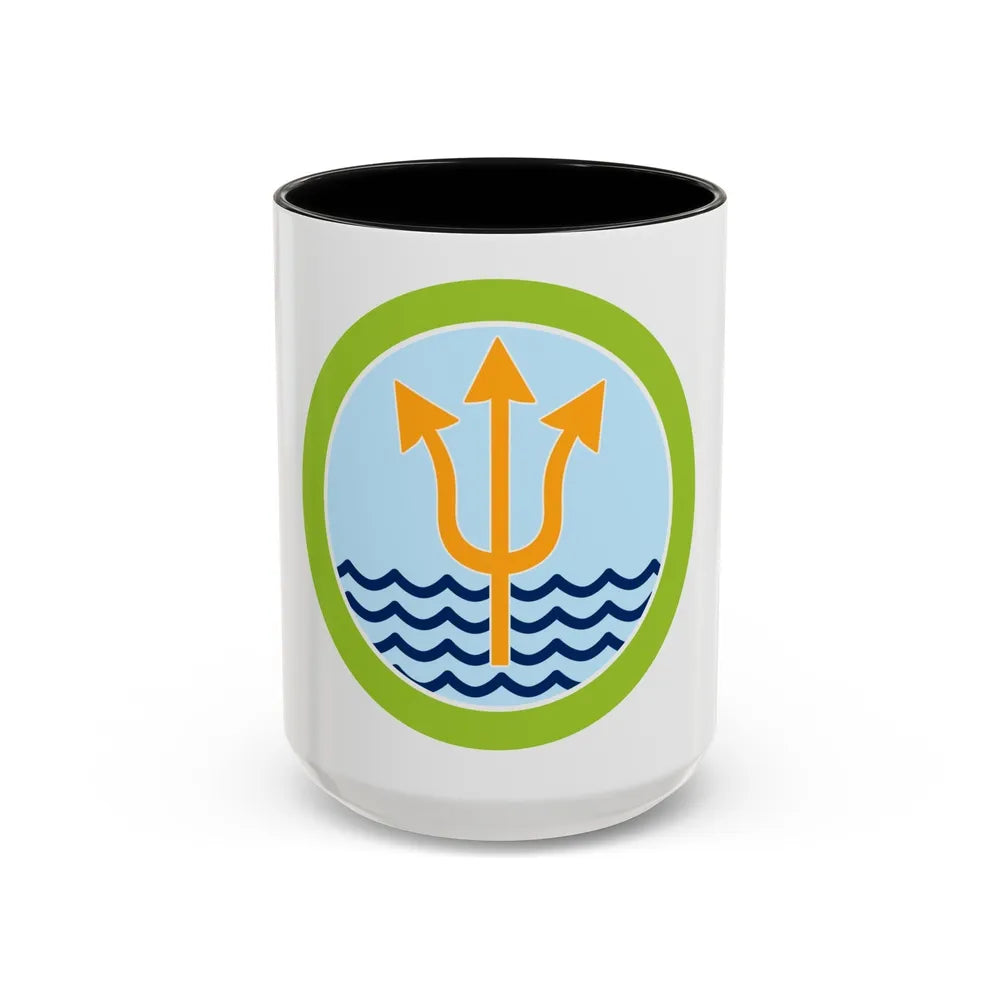 Oceanography (Boy Scout Merit Badge) Accent Coffee Mug-15oz-Black-Go Mug Yourself