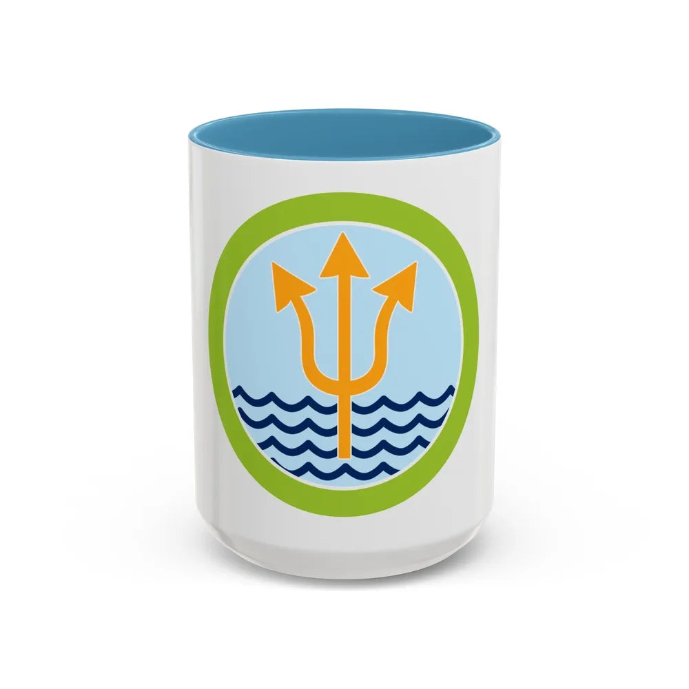 Oceanography (Boy Scout Merit Badge) Accent Coffee Mug-15oz-Light Blue-Go Mug Yourself