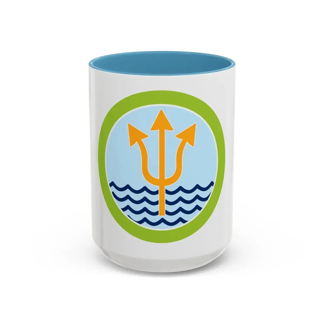 Oceanography (Boy Scout Merit Badge) Accent Coffee Mug 15oz Light Blue - Go Mug Yourself