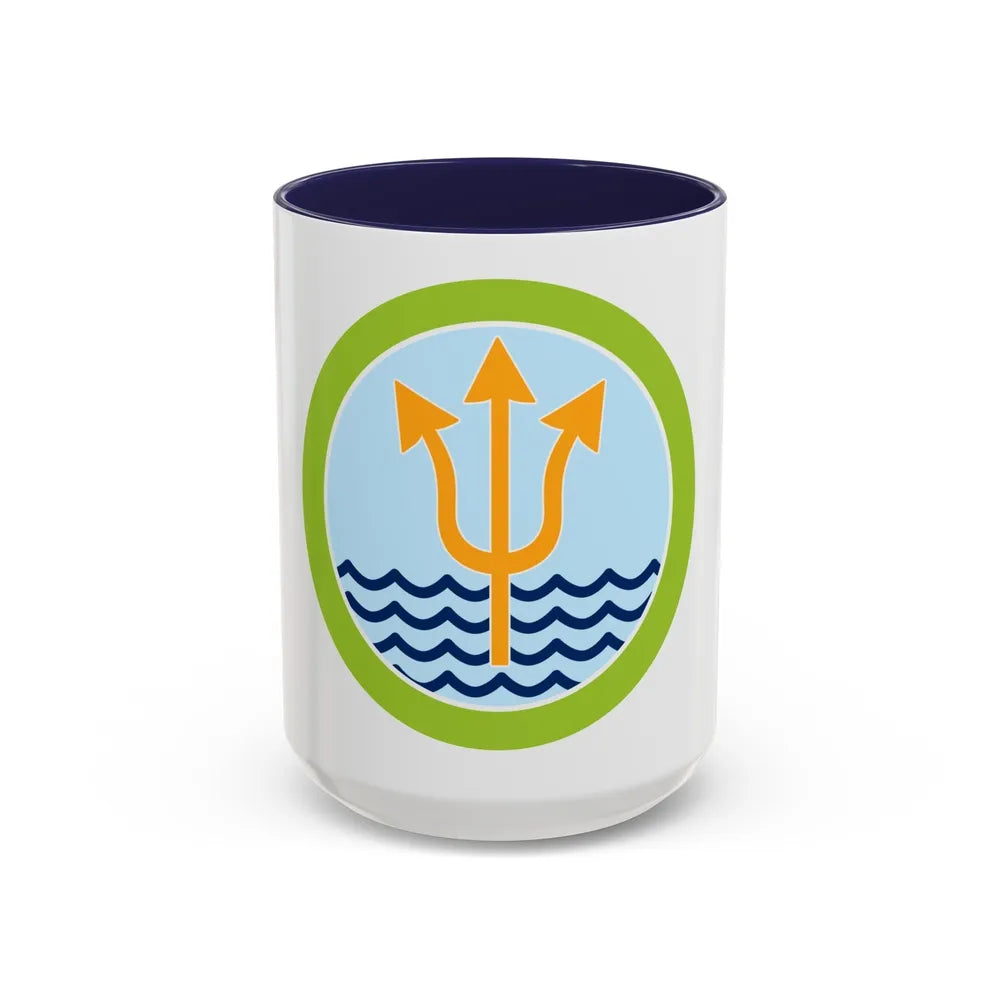 Oceanography (Boy Scout Merit Badge) Accent Coffee Mug-15oz-Navy-Go Mug Yourself