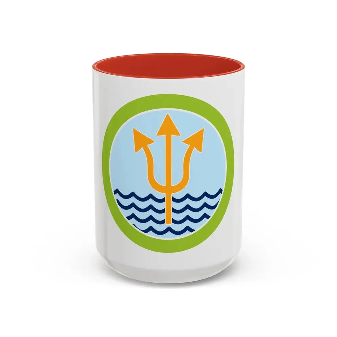 Oceanography (Boy Scout Merit Badge) Accent Coffee Mug 15oz Red - Go Mug Yourself