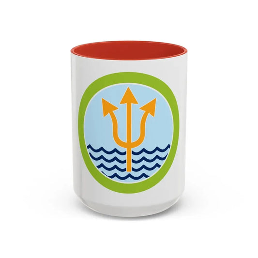 Oceanography (Boy Scout Merit Badge) Accent Coffee Mug 15oz Red - Go Mug Yourself