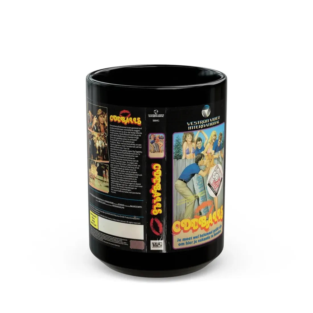 ODDBALLS (VHS COVER) - Black Coffee Mug 15oz - Go Mug Yourself