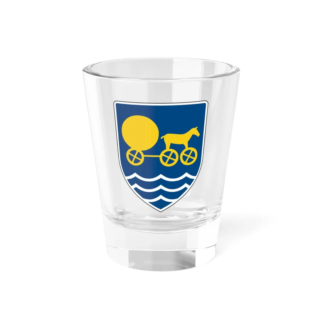 Odsherred Kommune coa (Denmark) (Coat of Arms) Shot Glass 1.5oz 1.5oz - Go Mug Yourself
