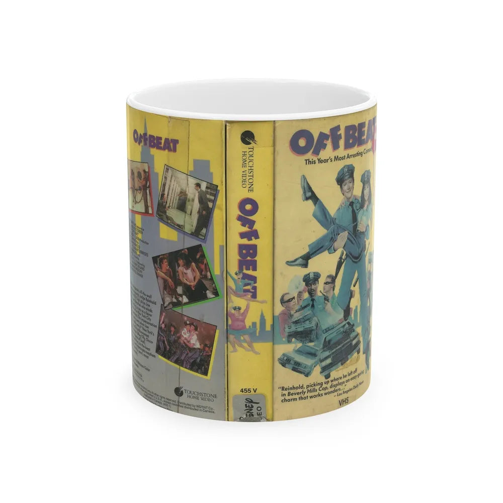 OFF BEAT (VHS COVER) - White Coffee Mug-11oz-Go Mug Yourself