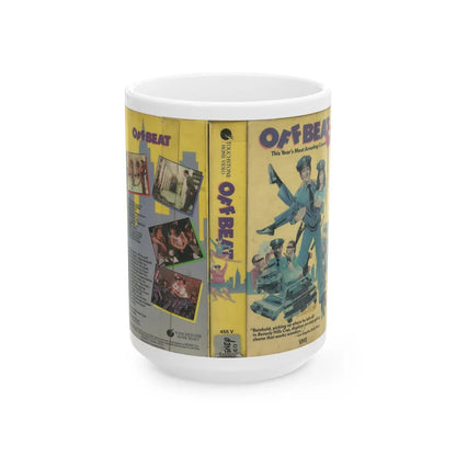 OFF BEAT (VHS COVER) - White Coffee Mug-15oz-Go Mug Yourself